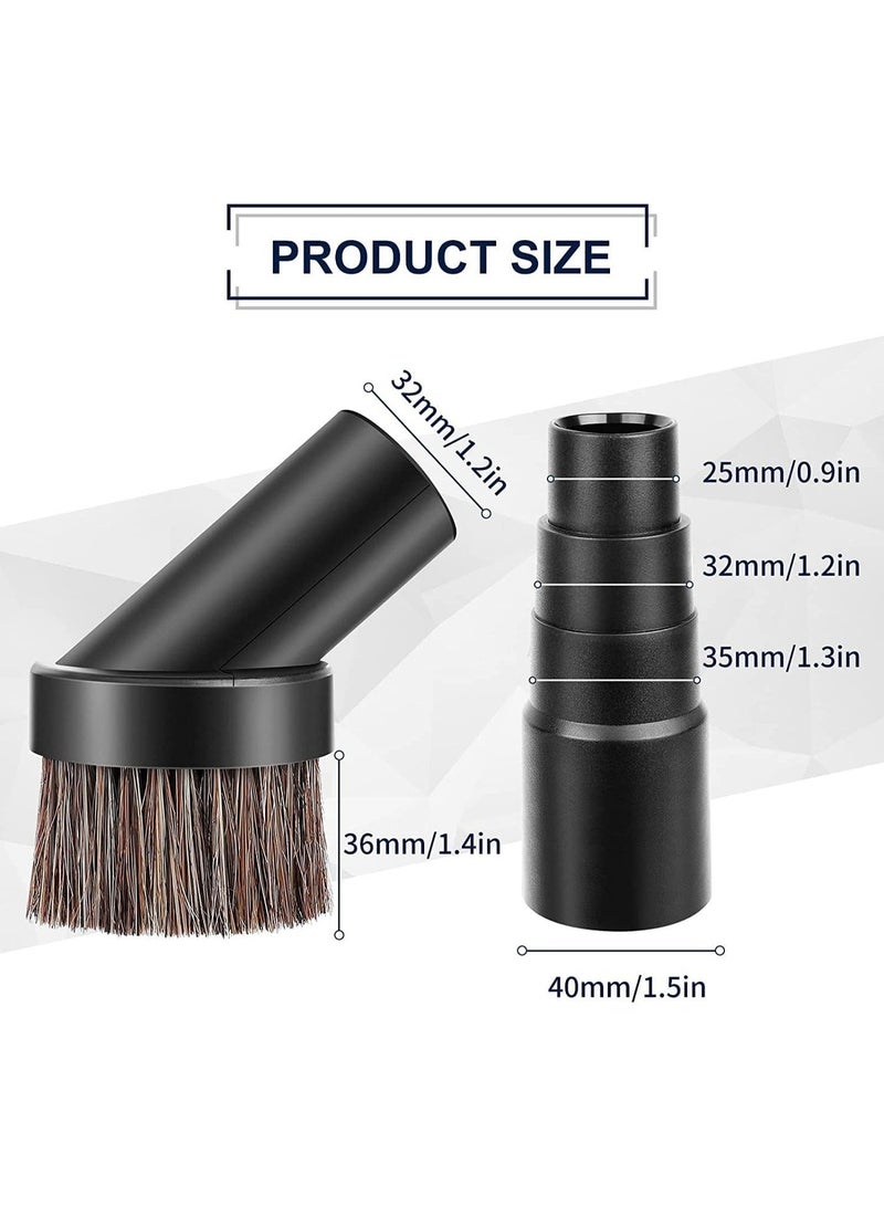 ChicAbode 36mm فرشاة إرفاق الفراغ شعر الخيل مع موصل عالمي ، فرشاة الغبار المستديرة شعر الخيل ل25mm ، 32mm ، خرطوم 35mm ، لمعظم العلامة التجارية قبول - Image 2